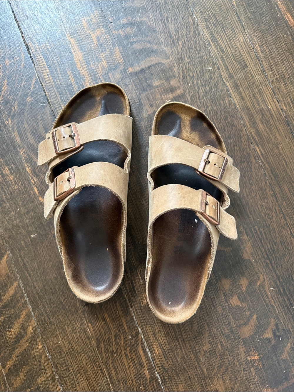 Birkenstock Double-Buckle Sandals in Tan